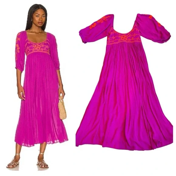 Free People Wedgewood Maxi Dress in Orchid Pavillion - Picture 3 of 10
